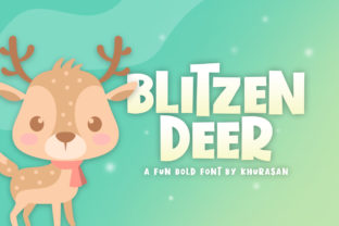 Blitzen Deer Font for Holiday Branding