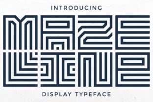 Maze Line Font for Bold Web Design