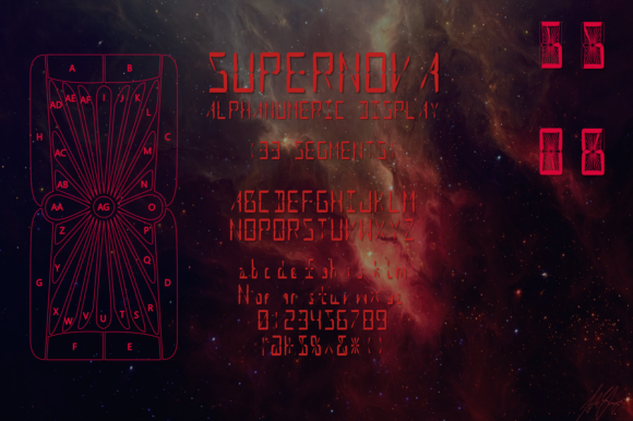 Supernova Alphnum Font for Business